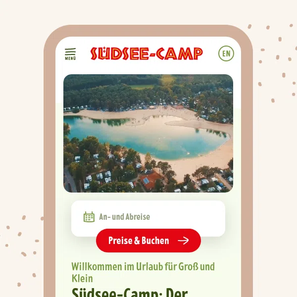 Urlaub für Groß und Klein – Website für das Südsee-Camp